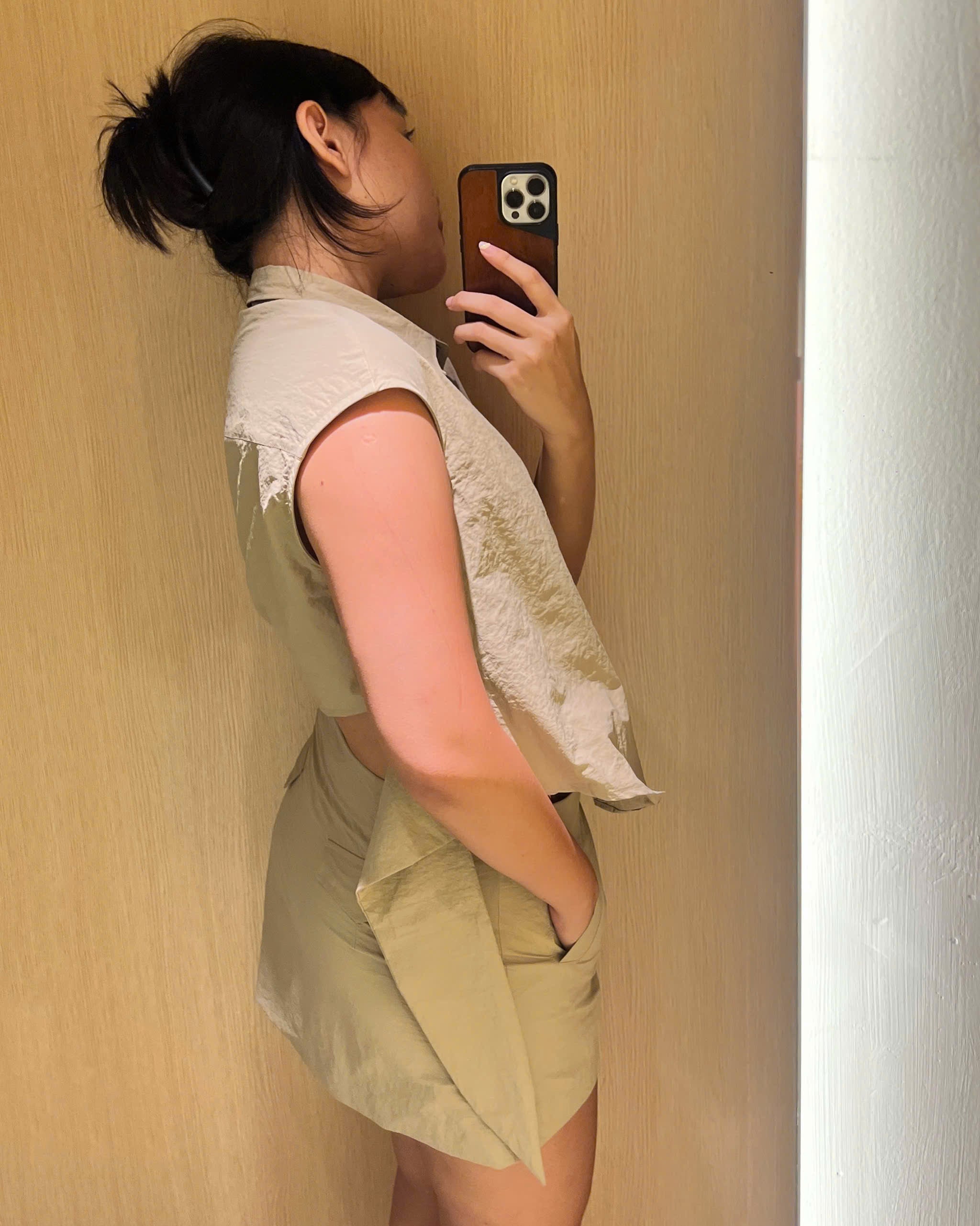 THONG DONG SHIRT - GREY / BEIGE