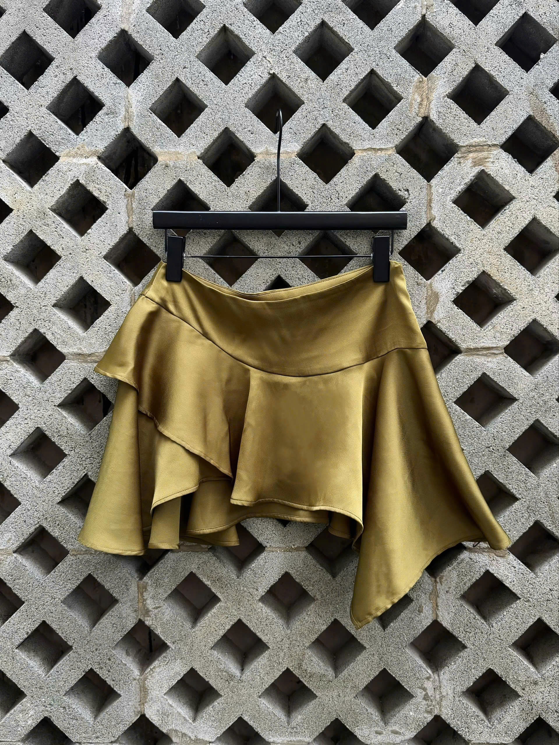 ĐU ĐƯA SKIRT - SATIN - LIME GREEN