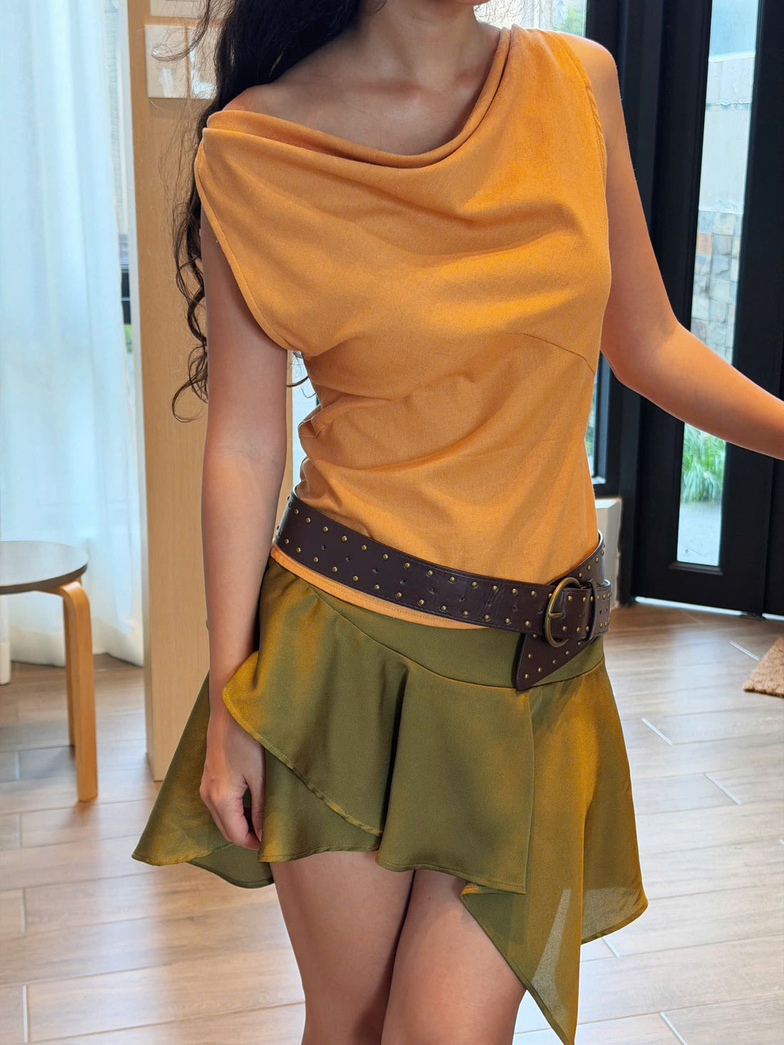 ĐU ĐƯA SKIRT - SATIN - LIME GREEN