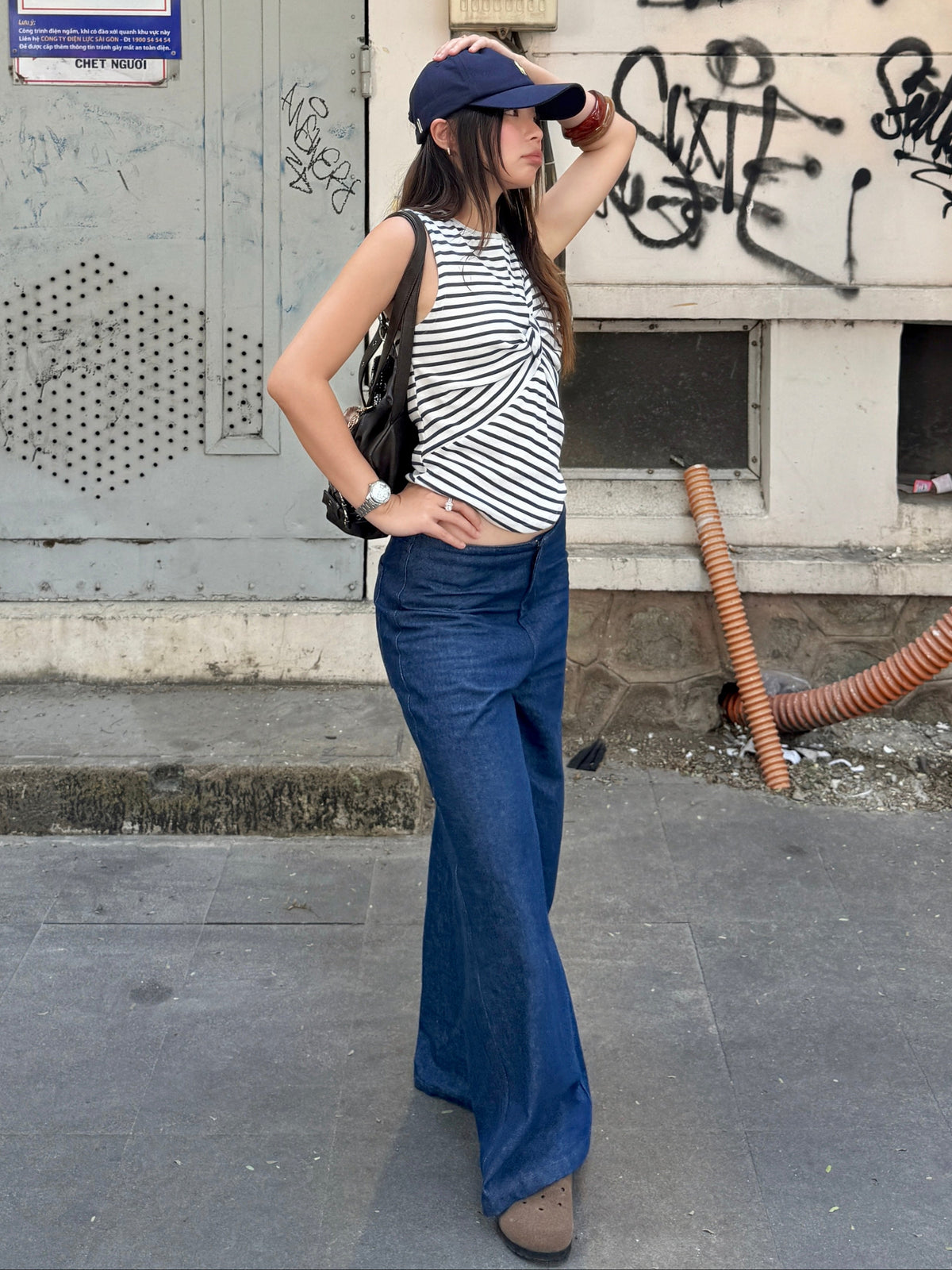 XAO XUYẾN TOP - WHITE (COBAN STRIPE)