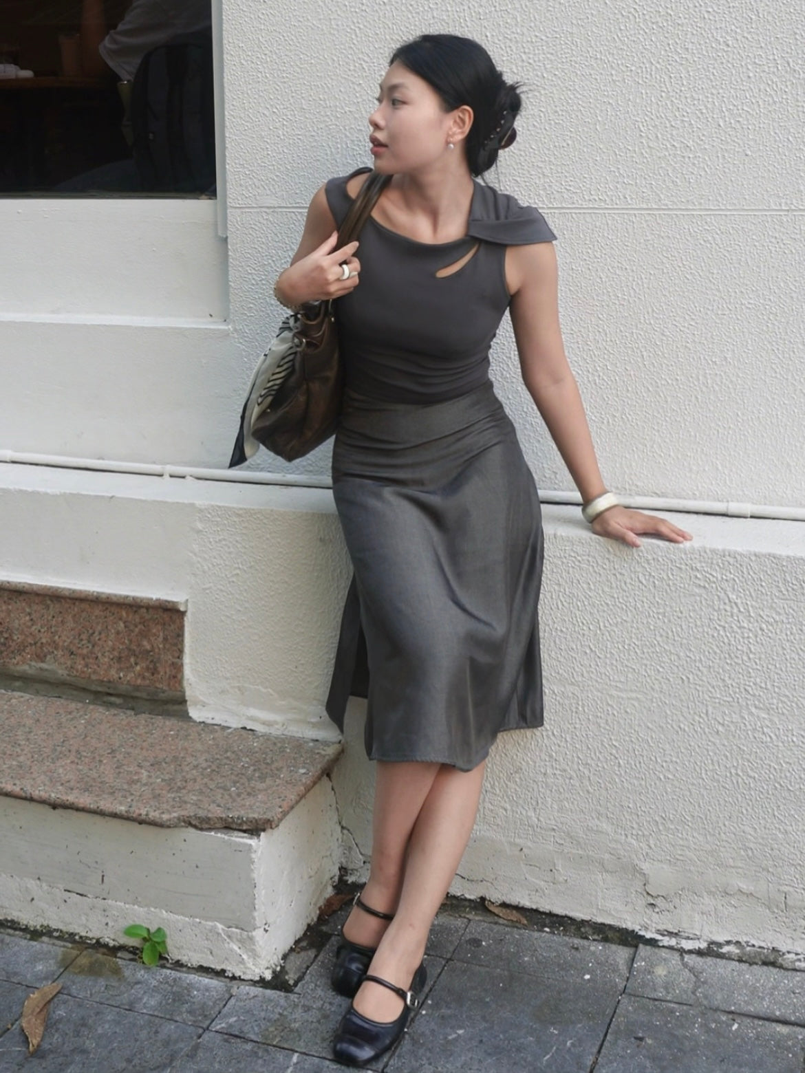 NHẸ NHÀNG SKIRT - GREY