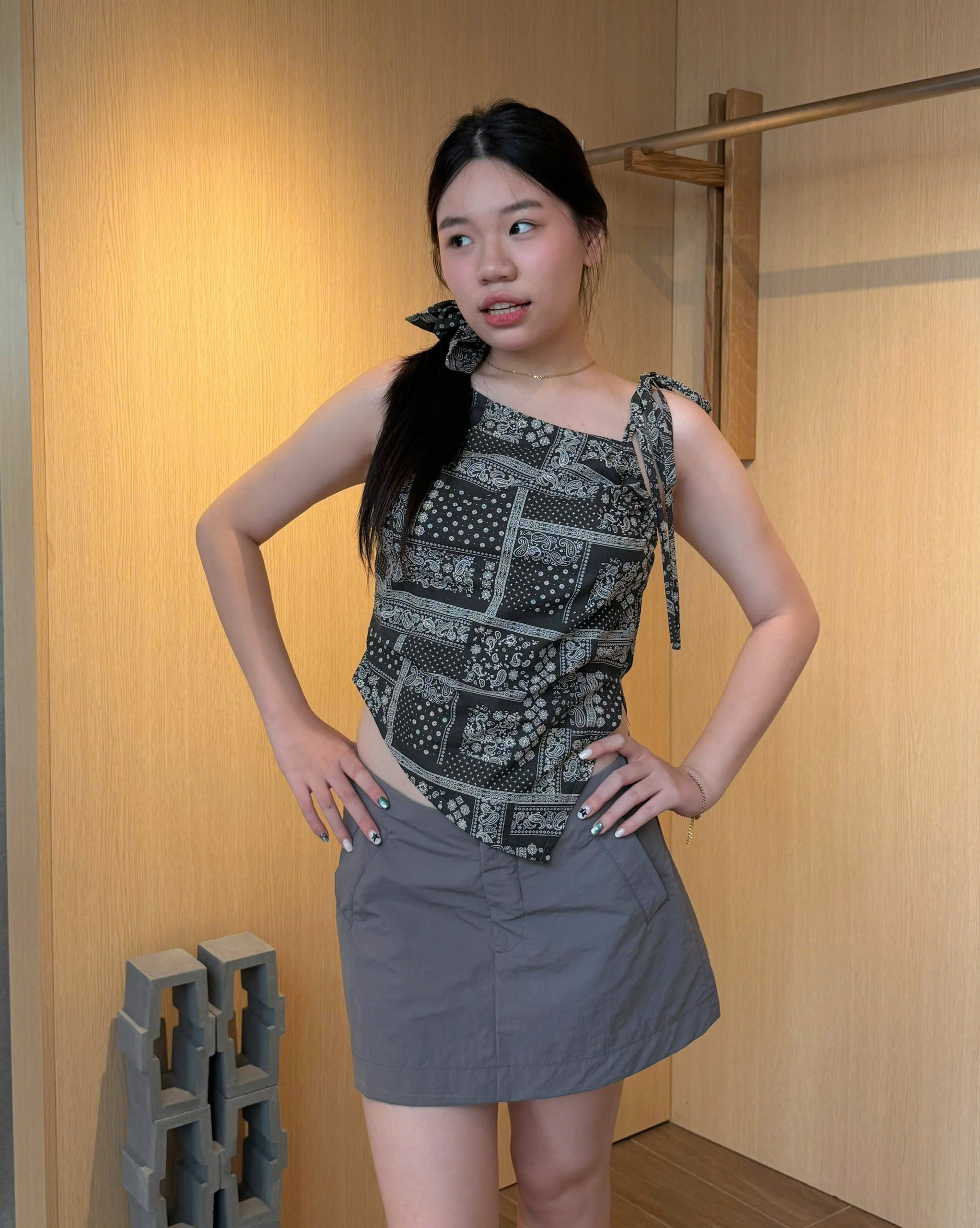 NHO NHỎ SKIRT - GREY
